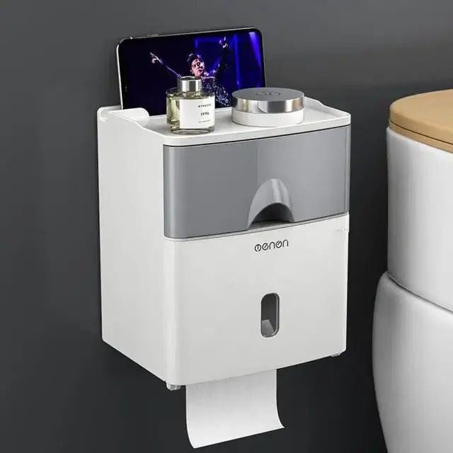 Waterproof Wall Mounted Toilet Paper Holder - Image 9