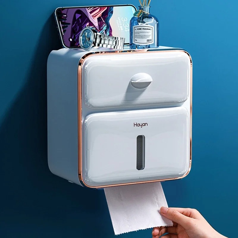Waterproof Wall Mounted Toilet Paper Holder - Image 3