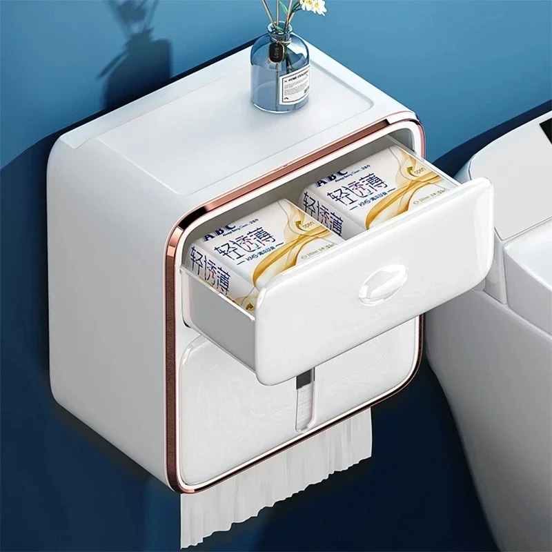 Waterproof Wall Mounted Toilet Paper Holder - Image 4