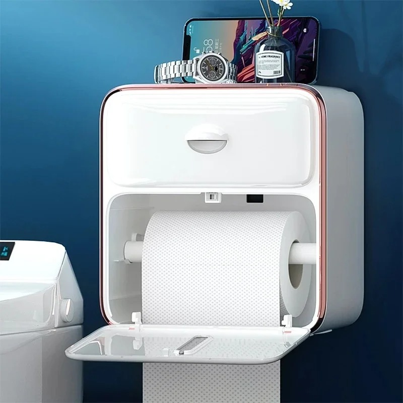 Waterproof Wall Mounted Toilet Paper Holder - Image 5