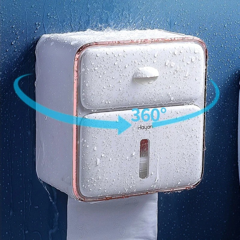 Waterproof Wall Mounted Toilet Paper Holder - Image 6