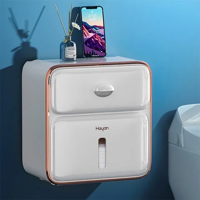 Waterproof Wall Mounted Toilet Paper Holder - Image 8