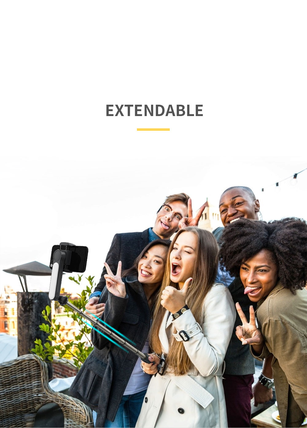Three Color Temperatures Light Stabilizer Selfie Stick - Image 12