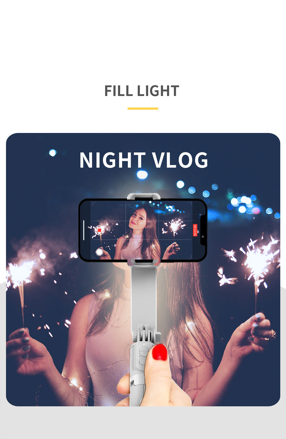 Three Color Temperatures Light Stabilizer Selfie Stick - Image 14