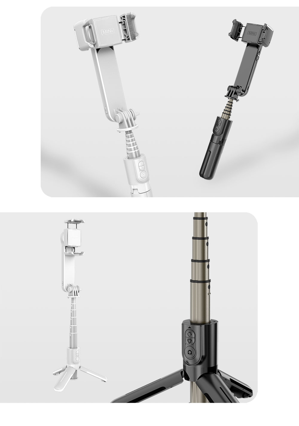 Three Color Temperatures Light Stabilizer Selfie Stick - Image 17