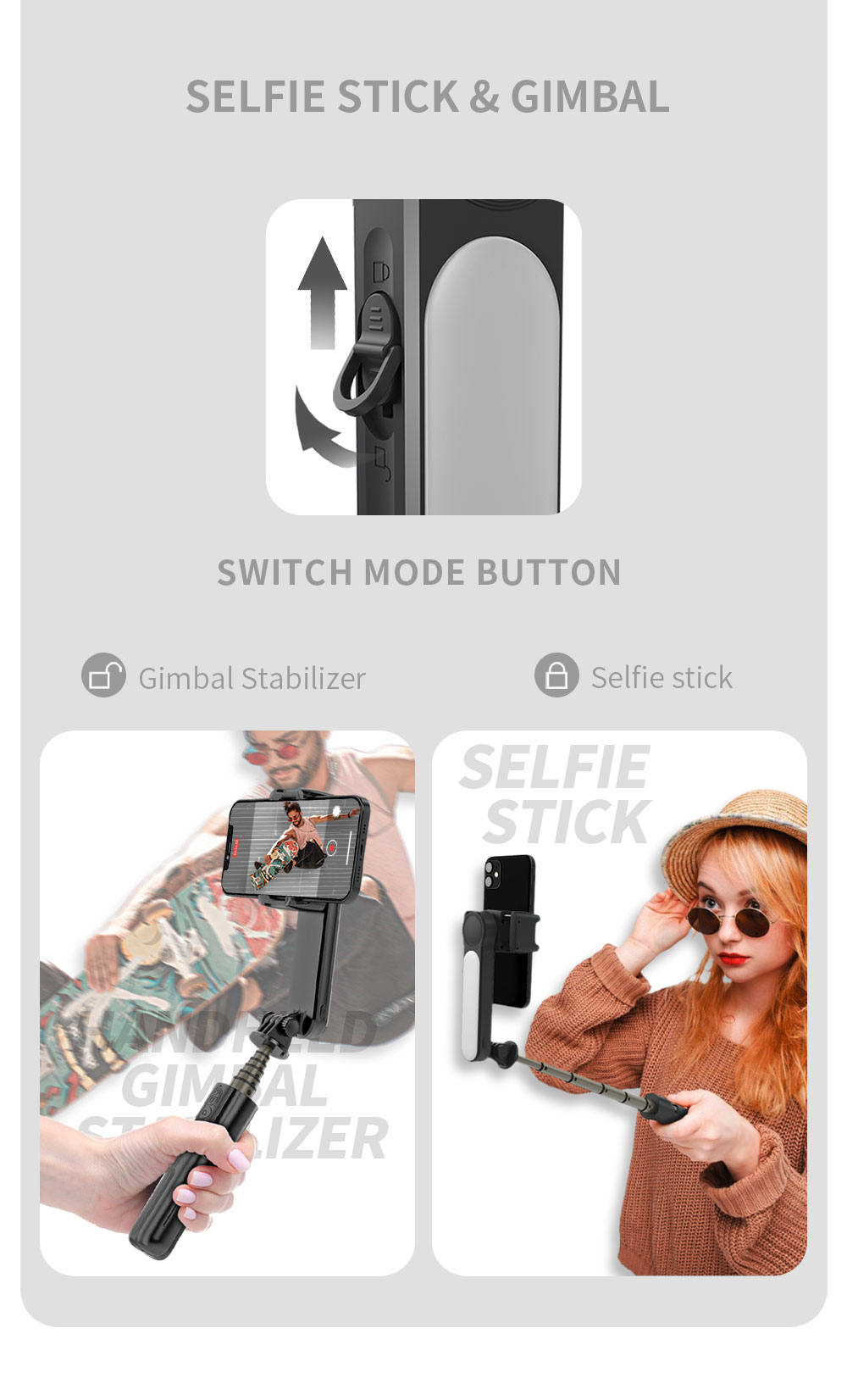 Three Color Temperatures Light Stabilizer Selfie Stick - Image 7